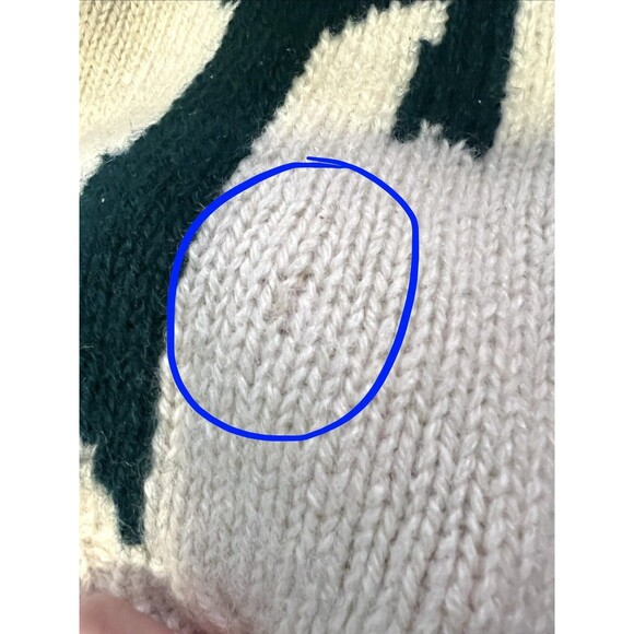 Vintage QUISSETT COVE Cardinal Birds 100% Shetland WOOL Cardigan Sweater Medium - Picture 7 of 14